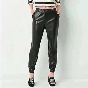 Juicy Couture Faux Leather Joggers Size Large